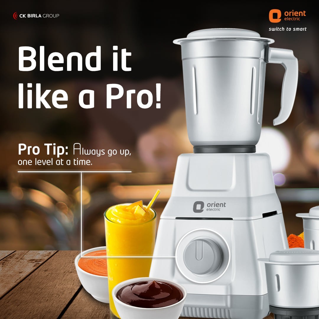 Orient 500 Watt Sprint Mixer Grinder with 3 Jars