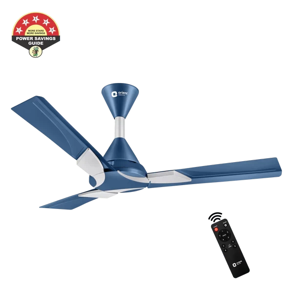 Orient 48" Wendy Shine Remote Ceiling Fan Azure Blue Silver