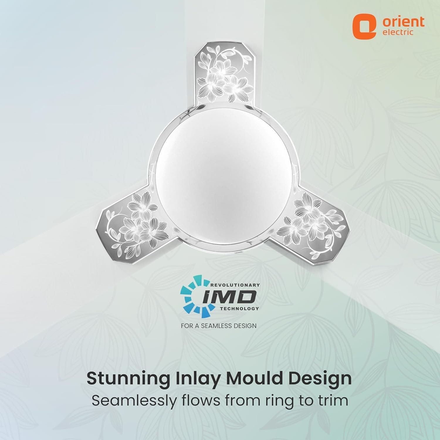 Orient 48" Mozart Nature Designer Ceiling Fan Floral White